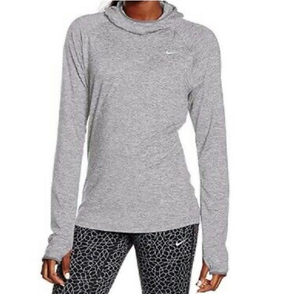 Nike Dri Fit Grey Lightweight Long Sleeve Shirt Size Medium